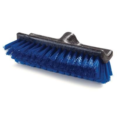 Carlisle 3619714 10" Dual Surface Floor Scrub Brush Head - Split Shape, Poly/Plastic, Blue