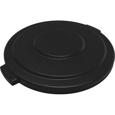 Carlisle 84104503 Round Flat Top Lid for 44 gal Trash Can - Plastic, Black
