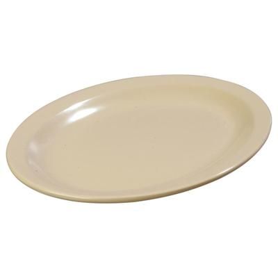 Carlisle KL12725 12" x 9" Oval Kingline Platter - Melamine, Tan, Beige
