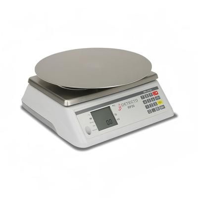 Detecto RP30R 30 lb Rotating Scale w/ 13" Round Platter, 115v, Stainless Steel