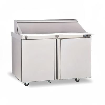 Delfield 4448NP-12M 48" Mega Top Sandwich/Salad Prep Table w/ Refrigerated Base, 115v, Stainless Steel