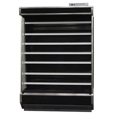 SandenVendo 50" Vertical Open Air Cooler - 8 Levels, Remote Refrigeration, Black, 115v, RSC4RA012