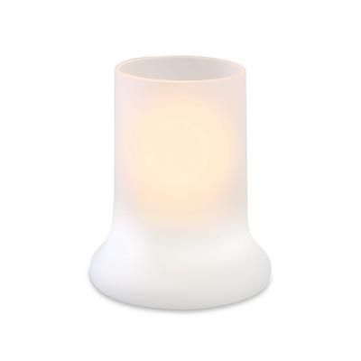 Sterno 80132 Bondir Candle Lamp - 3 3/4"D x 4 1/2"H, Glass, Frosted, White, Case of 6