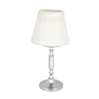 Sterno 80420 La Rue Candle Lamp - 3 11/32"D x 10 1/2"H, Marlowe White/Silver Base, Case of 6