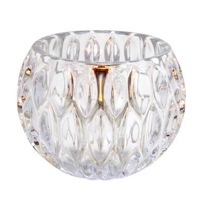 Sterno 80528 Iris Candle Lamp - 3 1/4"H, Oval Textured Glass, Clear