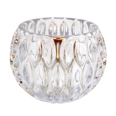 Sterno 80528 Iris Candle Lamp - 3 1/4"H, Oval Textured Glass, Clear, Case of 6