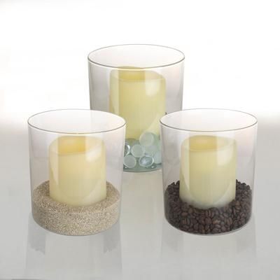 Sterno 80574 Allure No-Mess Candle Set - 5 1/2"D x 6"H, Glass, Clear