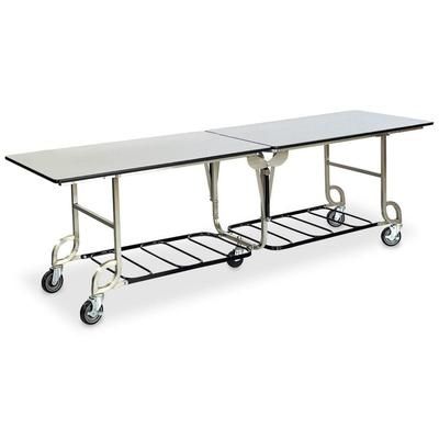 Forbes Industries 4943 8 ft Folding Catering Table w/ Laminate Top & Brushed Stainless Steel Frame