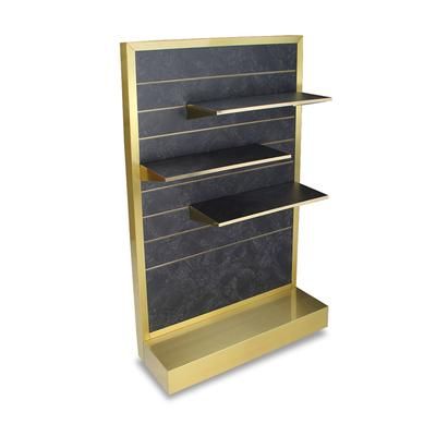 Forbes Industries 6560 Mobile Display Tower w/ 3 Laminate Shelves & Steel Frame - 48"L x 20"W x 78"H, Black