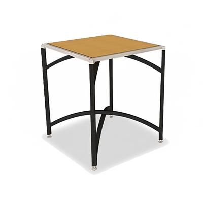 Forbes Industries 7032L-30 30" Square Collapsible Table w/ Corner Mount - Laminate Top & Black Steel Frame - 30"H