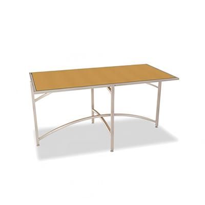 Forbes Industries 7043L-30 Rectangular Collapsible Table w/ Laminate Top & Brushed Steel Frame, 30"H, Stainless Steel