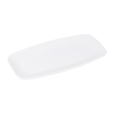 Elite Global Solutions D84RC-W 8 1/2" x 4 1/2" Rectangular Radius Platter - Melamine, White, 6 / CS