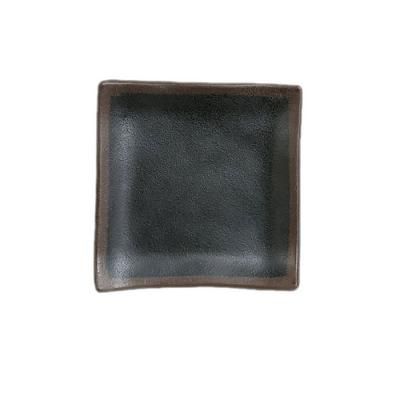 Steelite 7199TM009 5 5/8" Square Melamine Plate, Grey Stone, Gray