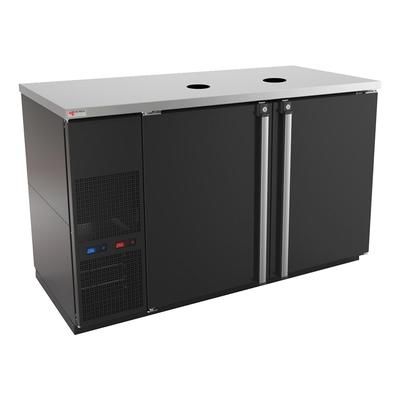 Micro Matic MBB58BC-E 59 1/2" Kegerator Commercial Beer Dispenser w/ (8) 1/6 Slim Keg Capacity - No Tap Kit, Black, 115v