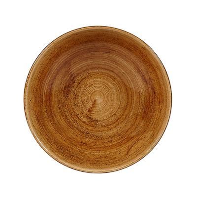 Churchill PAVCEVB71 15 oz Round Patina Bowl - Ceramic, Vintage Copper, Brown