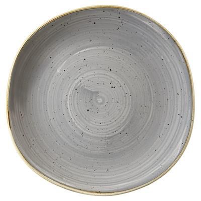Churchill SPGSOG101 10 3/8" Round Stonecast Plate - Ceramic, Peppercorn Gray