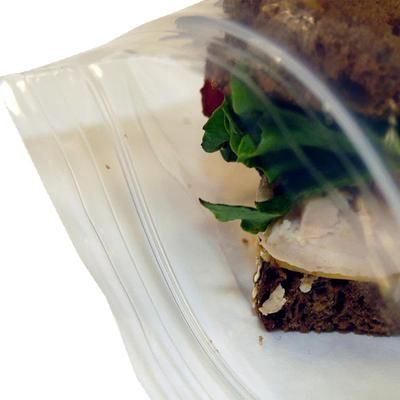 LK Packaging H065RC Seal Top Sandwich Bag - 6" x 6 1/2", Poly, Polyethylene, Zipper Seal, Clear