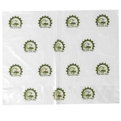 LK Packaging P10F1209+4BGLTC Printed Lettuce Bag - 12" x 9 3/4", Poly, Polypropylene, Clear, Case of 1000