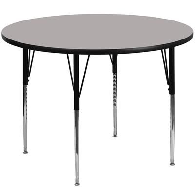Flash Furniture XU-A48-RND-GY-H-A-GG 48" Round Activity Table - Laminate Top, Gray