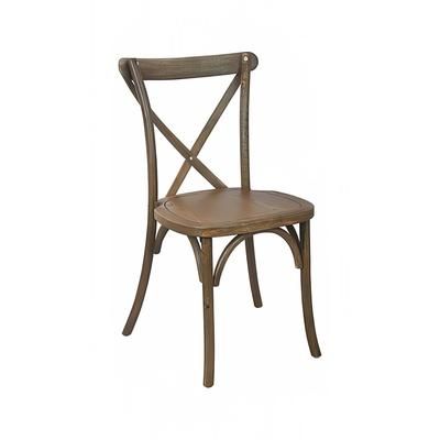 Flash Furniture X-BACK-DNAT Dining Chair w/ Cross Back - Elmwood w/ Natural Finish