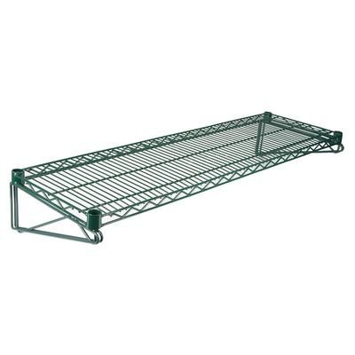 StoreIt SI-WMK-3614-GE Direct Wall Mount Kit w/ (2) 14"D Brackets & 36"W Wire Shelf, Epoxy, Green