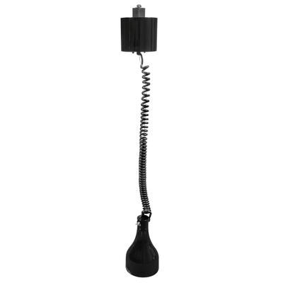 Hatco DL500RTLBB-BK.1 71 7/8" Track Mount Heat Lamp w/ Retractable Cord - Lower Switch, Bold Black, 120v