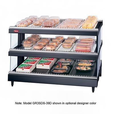 Hatco GR3SDS-39D 120/240/1 39 9/50" Self Service Countertop Heated Display Shelf - 3 Shelves, 120/240v/1ph, 21 Rods, Dual Slanted Shelves, Silver