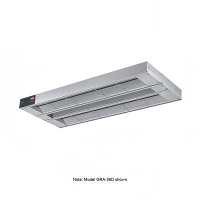 Hatco GRA-144D6 240 144" Standard Watts Infrared Strip Warmer - Double Rod, 2 Built In Toggle Control, 240v/1ph, Silver (Cord & Plug Not Included)
