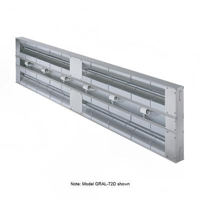 Hatco GRAL-120D3 208 120" Standard Watts Infrared Strip Warmer - Double Rod, 6 Built In Toggle Control, 120/208v/1ph, Silver