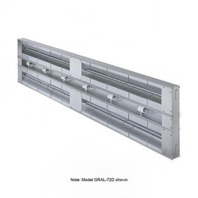 Hatco GRAL-36D6 120 36" Standard Watts Infrared Strip Warmer - Double Rod, 1 Built In Toggle Control, 120v, Silver