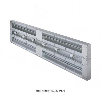 Hatco GRAL-66D6 208 66" Standard Watts Infrared Strip Warmer - Double Rod, 3 Built In Toggle Control, 120/208v/1ph, Silver