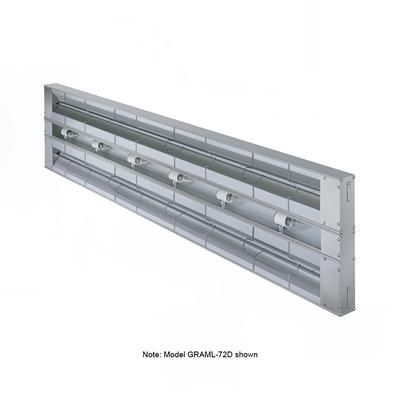Hatco GRAML-144D3 240 144" Maximum Watts Infrared Strip Warmer - Double Rod, 1 Remote Toggle Control, 120/240v/1ph, Silver