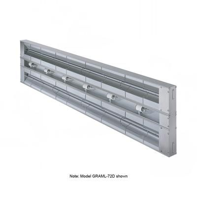Hatco GRAML-30D3 120/208 30" Maximum Watts Infrared Strip Warmer - Double Rod, 1 Remote Toggle Control, 120/208v/1ph, Silver