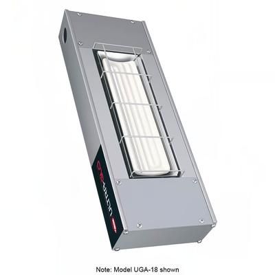 Hatco UGA-72 Ultra-Glo 72" Standard Watt Ceramic Strip Warmer - Single Tile, Built In Toggle Control, 240v/1ph, Silver