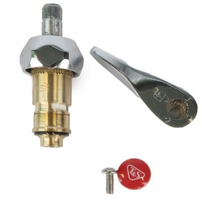 T&S 012446-25NS Cerama Cartridge w/ Check Valve & Hot Right to Close Lever Handle, Red