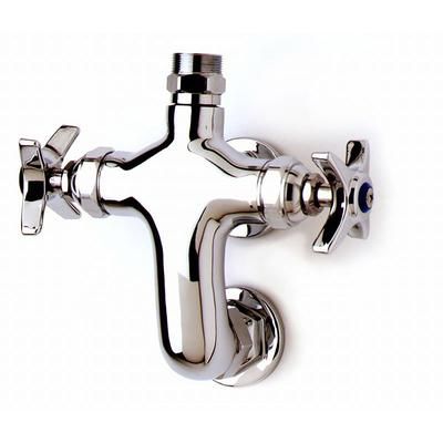 T&S B-0316-LN Double Pantry Faucet Swivel Base Only w/ 3" Vertical Center, Chrome
