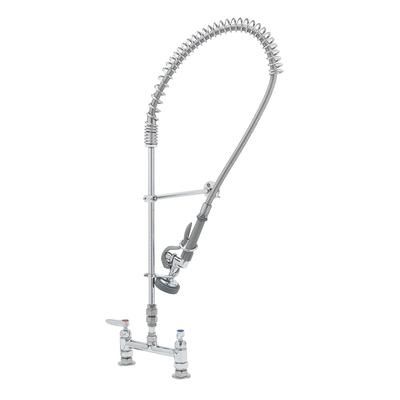 T&S B-2277-CR Deck Mount Pre Rinse Unit w/ 44" Hose & Lever Handles, Stainless Steel