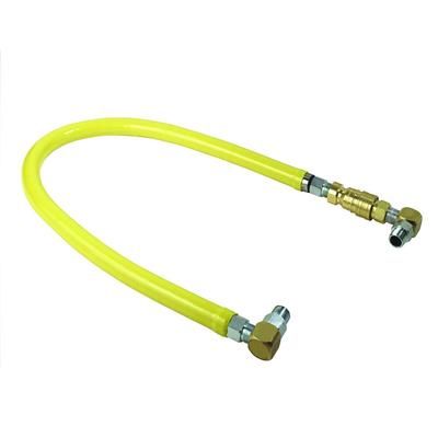 T&S HG-4D-60S 60" Gas Connector Hose w/ Quick Disconnect, 2 SwiveLink Swivels & (2) 90Â° Elbows - 3/4" Connection, Stainless Steel