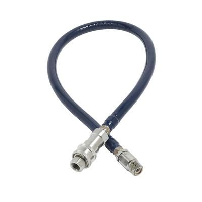 T&S HW-6D-48 48" Water Hose w/ Reverse Quick Disconnect - 3/4" NPT, Stainless Steel