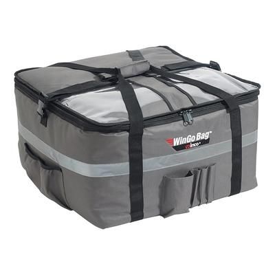 Winco BGCB-2212 WinGo Bag Insulated Food Delivery Bag - 22"W x 22"D x 12"H, Polyester, Gray