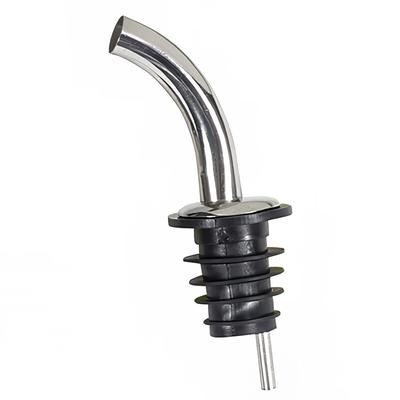 Winco PPM-4G Fast Flow Liquor Pourer w/ Stainless Breather Tube & Gooseneck Spout, Silver