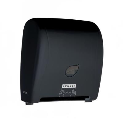 Winco TDAC-8K Wall Mount Touchless Roll Paper Towel Dispenser - Plastic, Black
