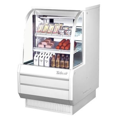 Turbo Air TCDD-36H-W-N 36-1/2" Full Service Deli Case w/ Curved Glass - 3 Levels, 115v, White