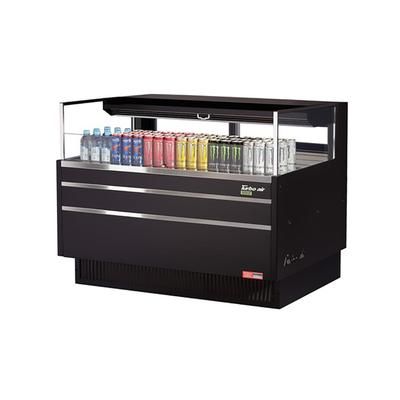 Turbo Air TOM-48L-UFD-B-1S-N 46 3/4" Horizontal Open Air Cooler w/ 1 Level, 115v, Low Profile, Black