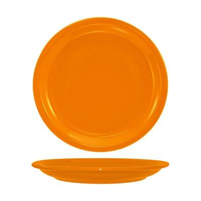 ITI CAN-16-O 10 1/2" Round Cancun Plate - Ceramic, Orange
