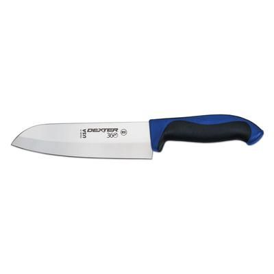 Dexter Russell S360-7C-PCP 7" Stamped Santoku Knife w/ Straight Edge, Carbon Steel