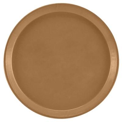 Cambro 1100508 11" Round Serving Camtray - Fiberglass, Suede Brown