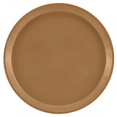 Cambro 1600508 16" Round Serving Camtray - Fiberglass, Suede Brown, Stain Resistant