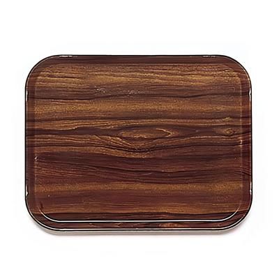 Cambro 16225308 Fiberglass Camtray Cafeteria Tray - 22 1/2"L x 16 1/2"W, Burma Teak, Brown