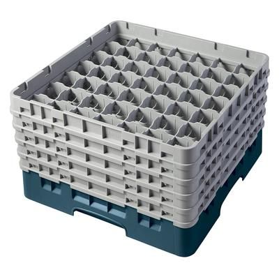 Cambro 49S958414 Camrack Glass Rack w/ 49 Compartments - 49 Gray Extenders, Teal, Full Size, Blue